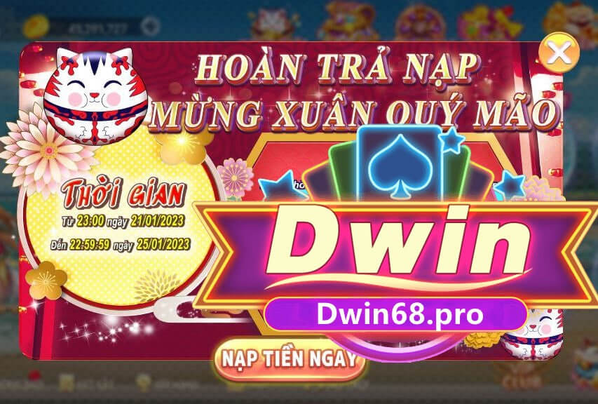 Dwin Ra Mắt Sự kiện Hoàn Trả Nạp Đón Xuân 2023